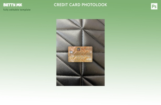 модерен стил на предниот шаблон за виза на Централната банка на Малта со класиче